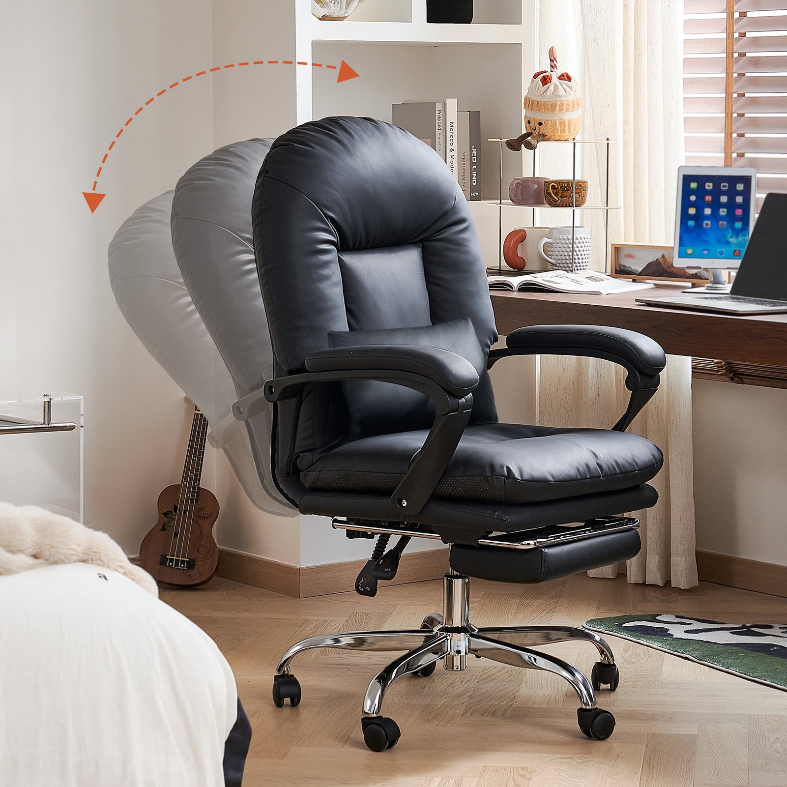 EMIAH C586 Ergonomic Ultra-Comfortable Office Chair with Foot Rest
