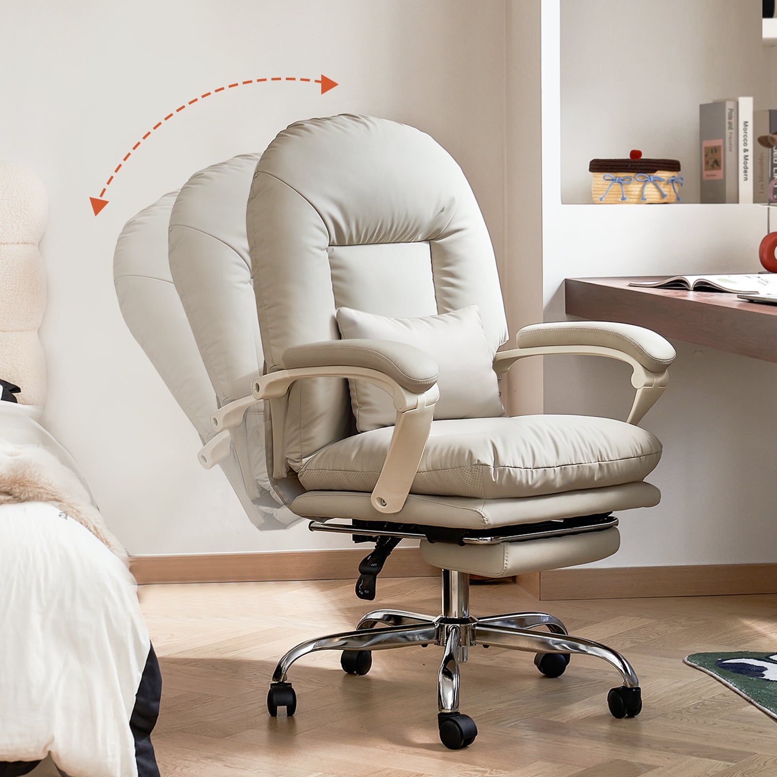 EMIAH C586 Ergonomic Ultra-Comfortable Office Chair with Foot Rest