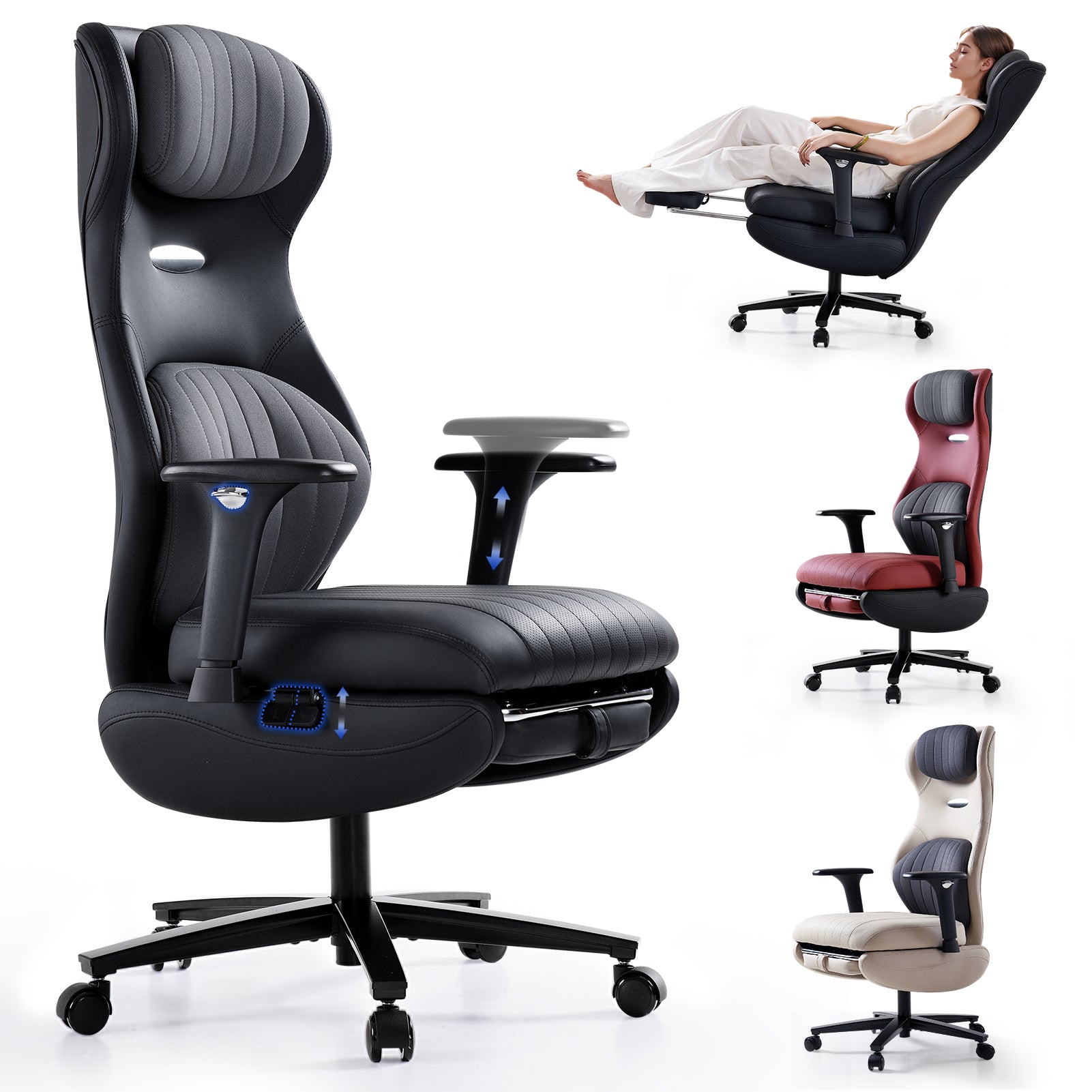 EMIAH GT100 Ergonomic Gaming Office Chair with Foot Rest