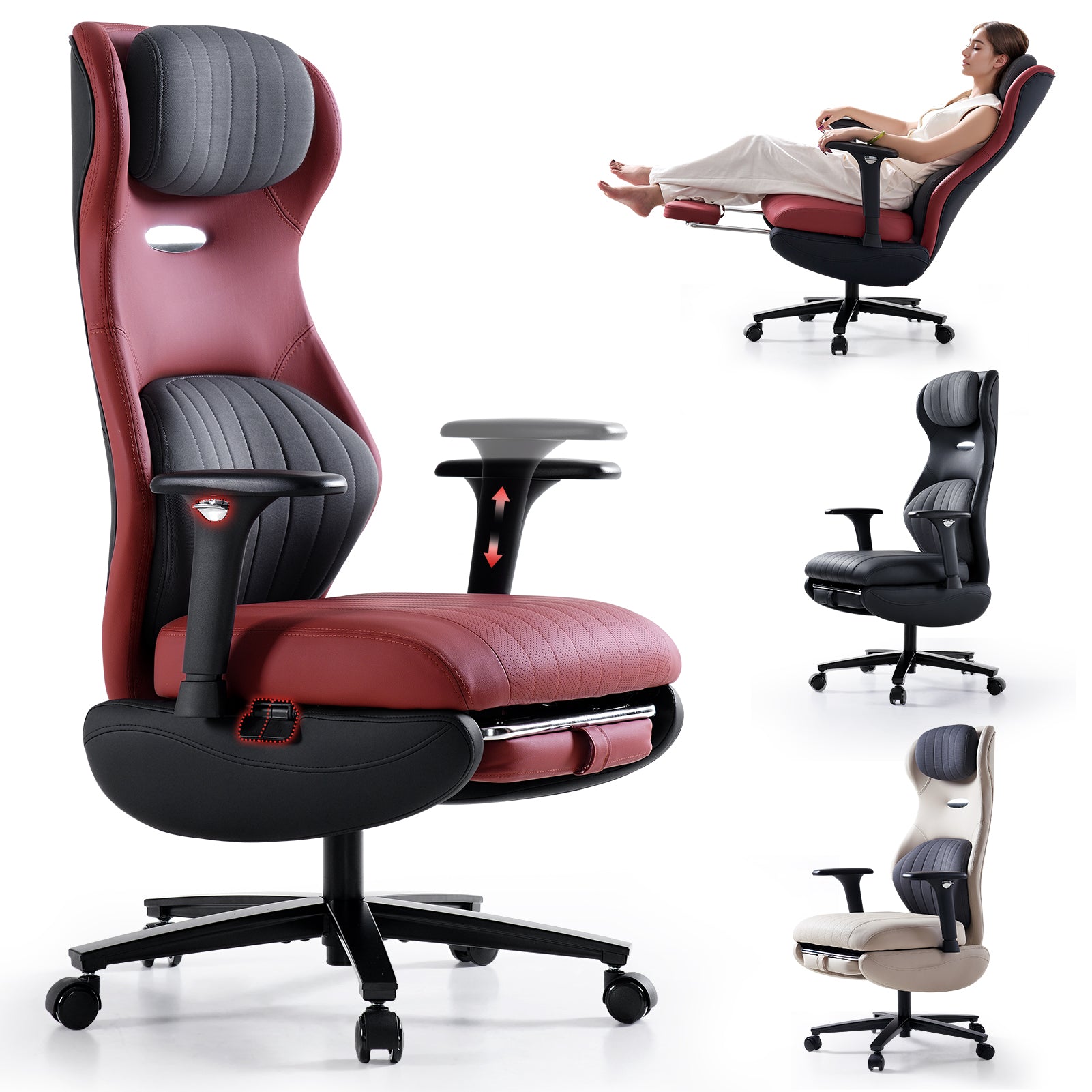 EMIAH GT100 Ergonomic Gaming Office Chair with Foot Rest