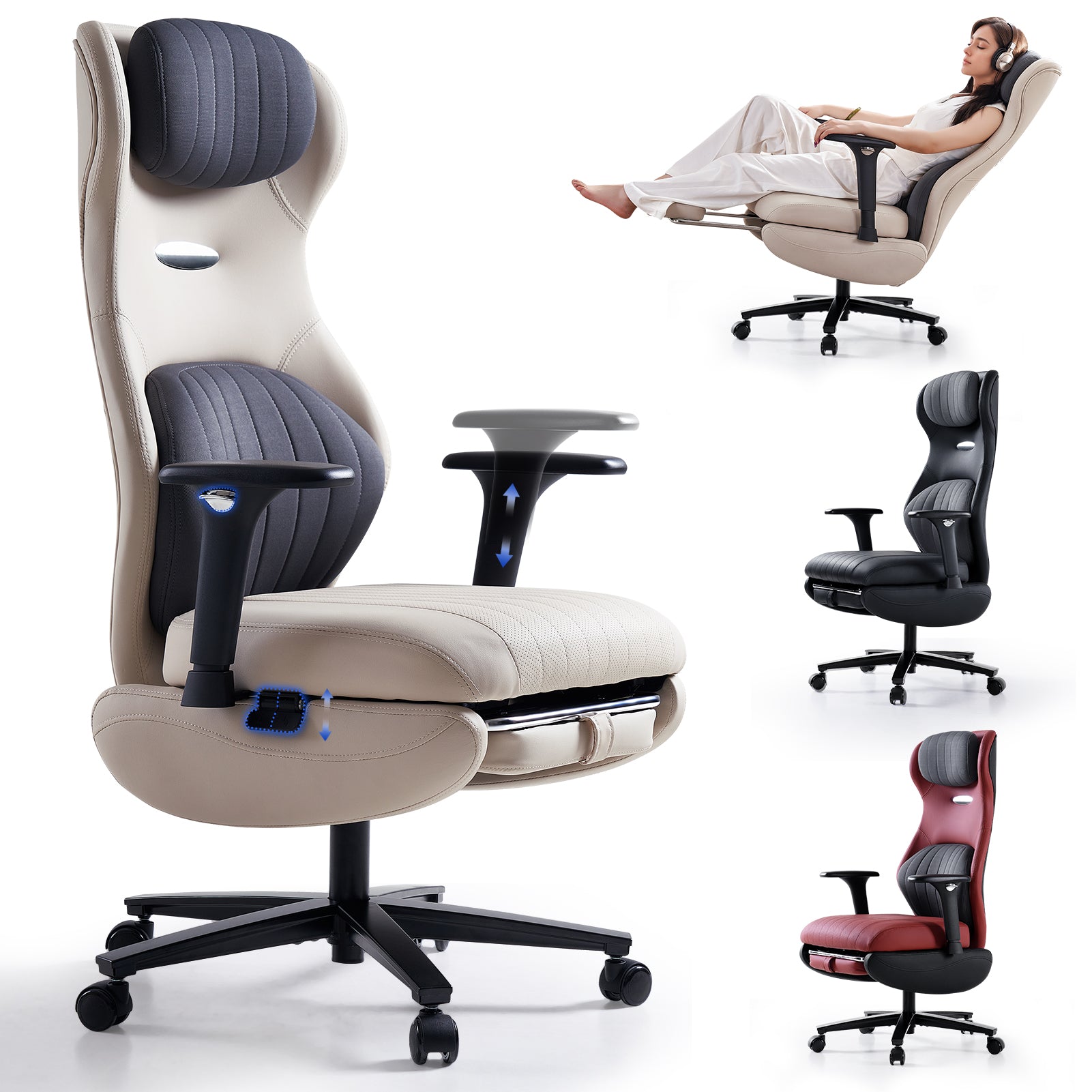 EMIAH GT100 Ergonomic Gaming Office Chair with Foot Rest