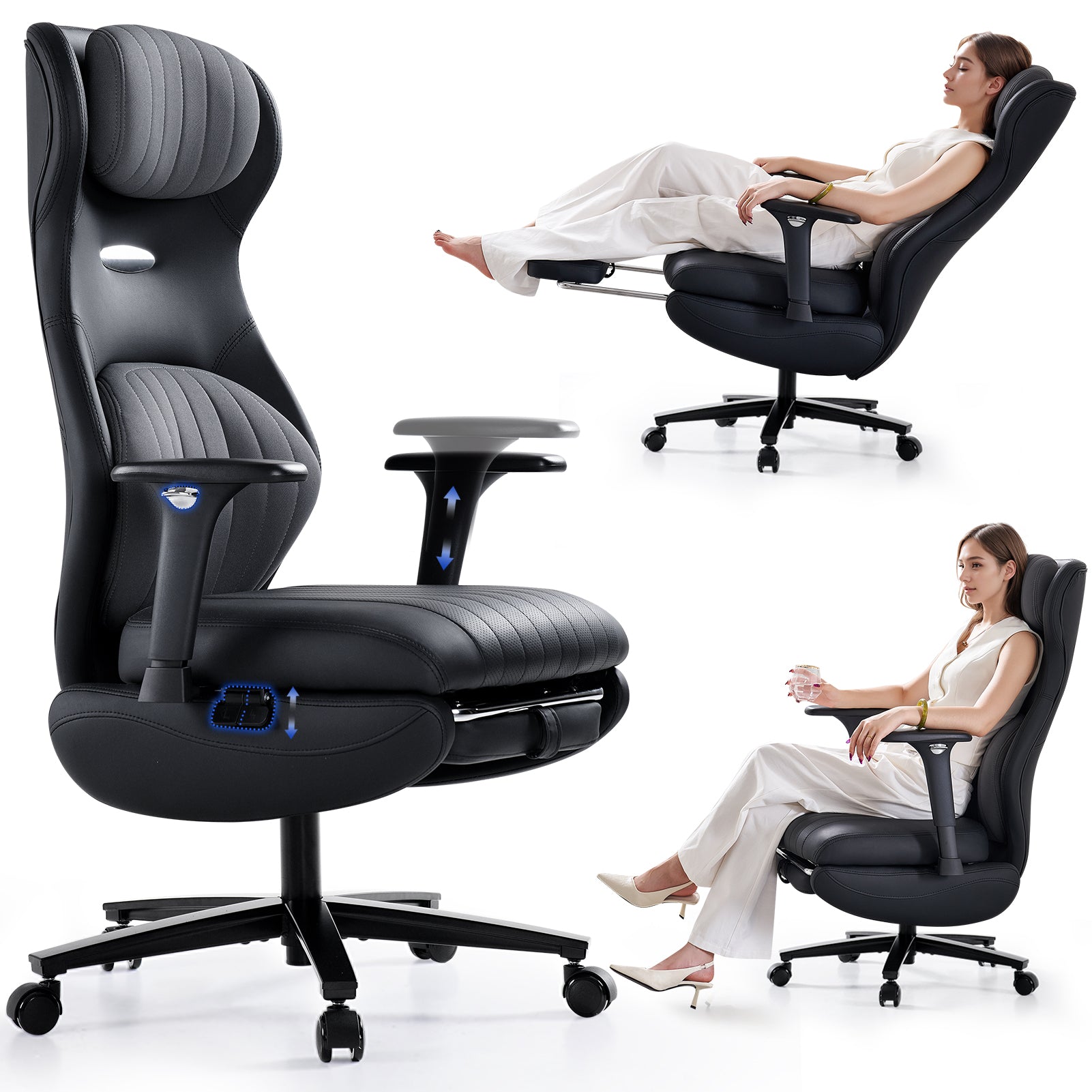 EMIAH GT100 Ergonomic Gaming Office Chair with Foot Rest