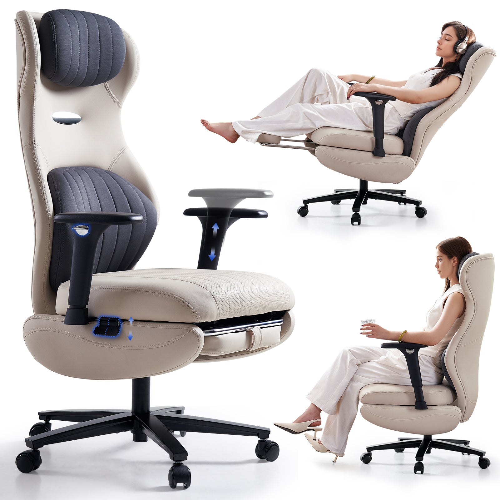 EMIAH GT100 Ergonomic Gaming Office Chair with Foot Rest
