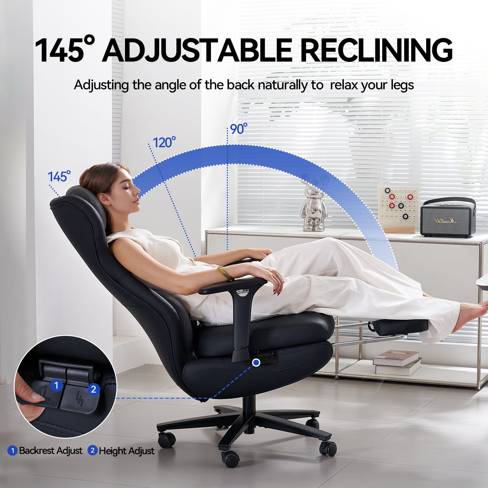 EMIAH GT100 Ergonomic Gaming Office Chair with Foot Rest