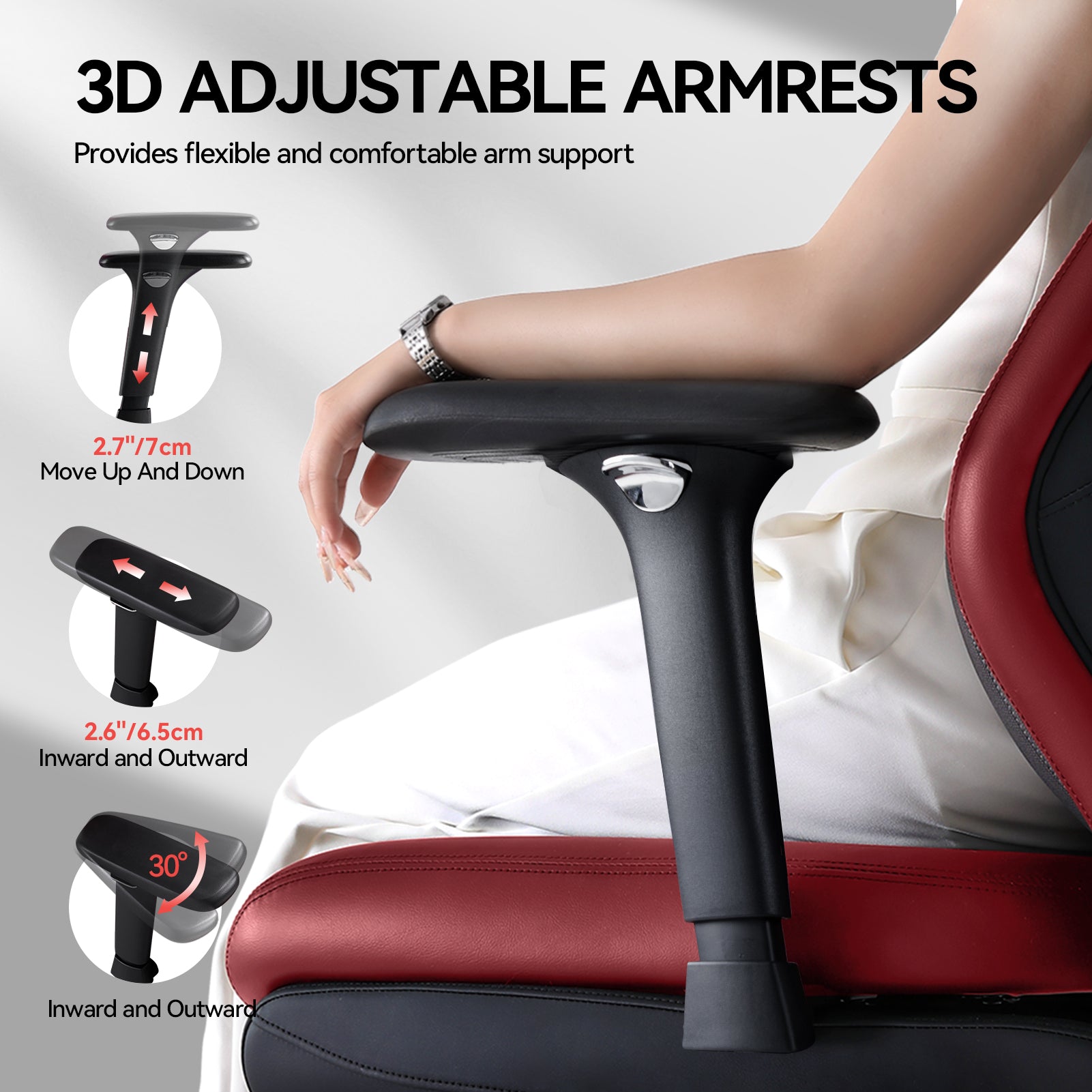 EMIAH GT100 Ergonomic Gaming Office Chair with Foot Rest
