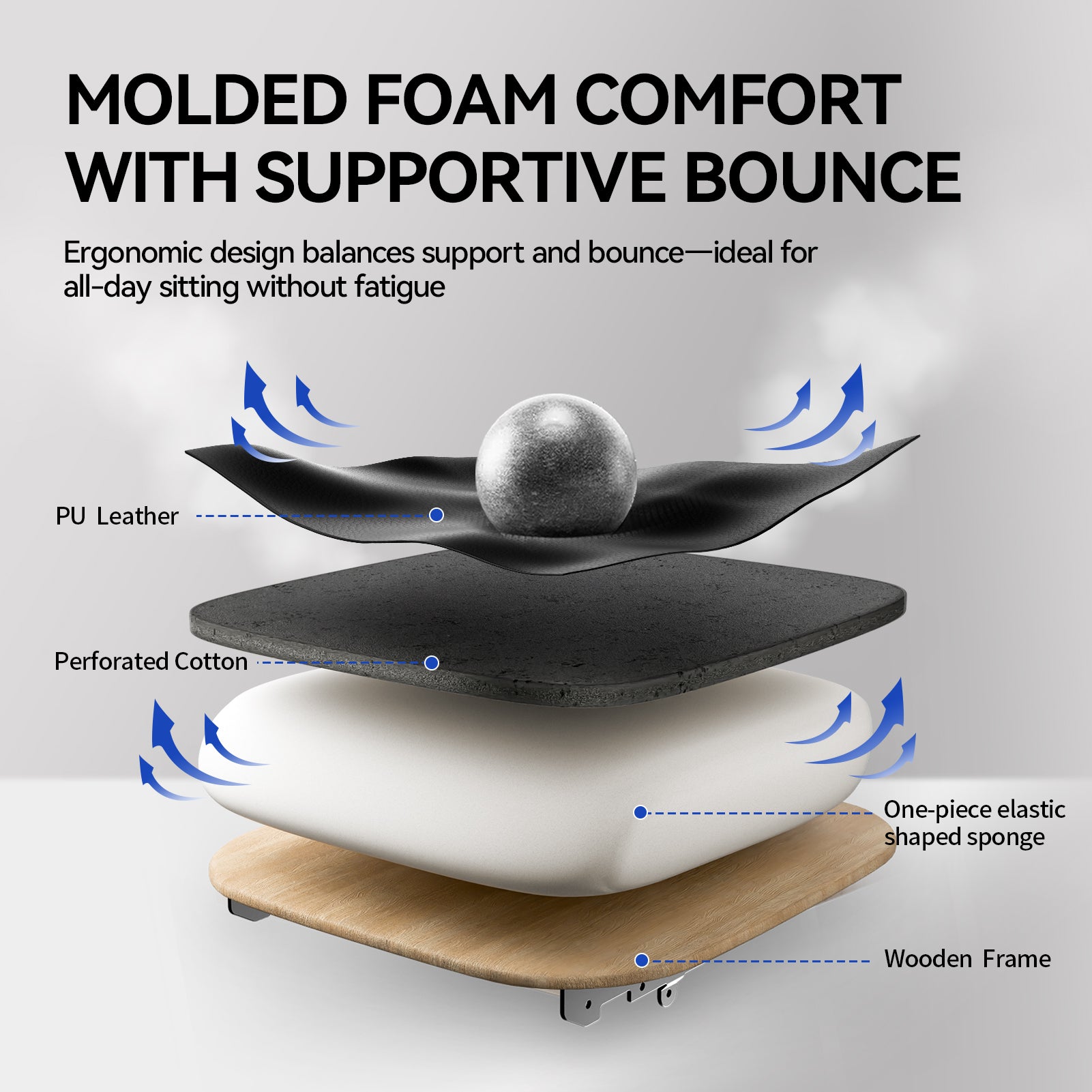 EMIAH GT100 Ergonomic Gaming Office Chair with Foot Rest