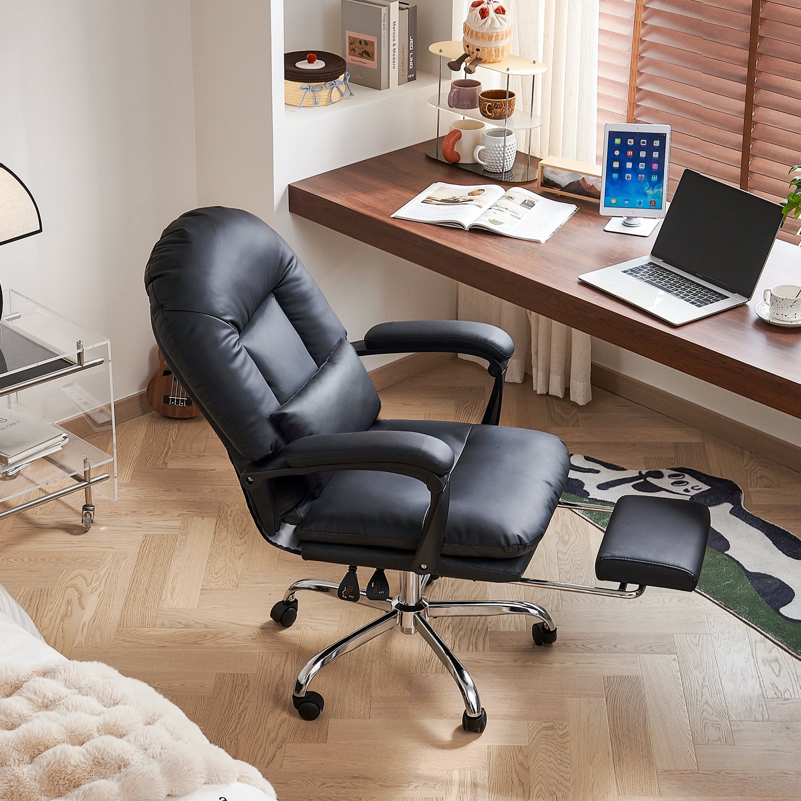 EMIAH C586 Ergonomic Ultra-Comfortable Office Chair with Foot Rest