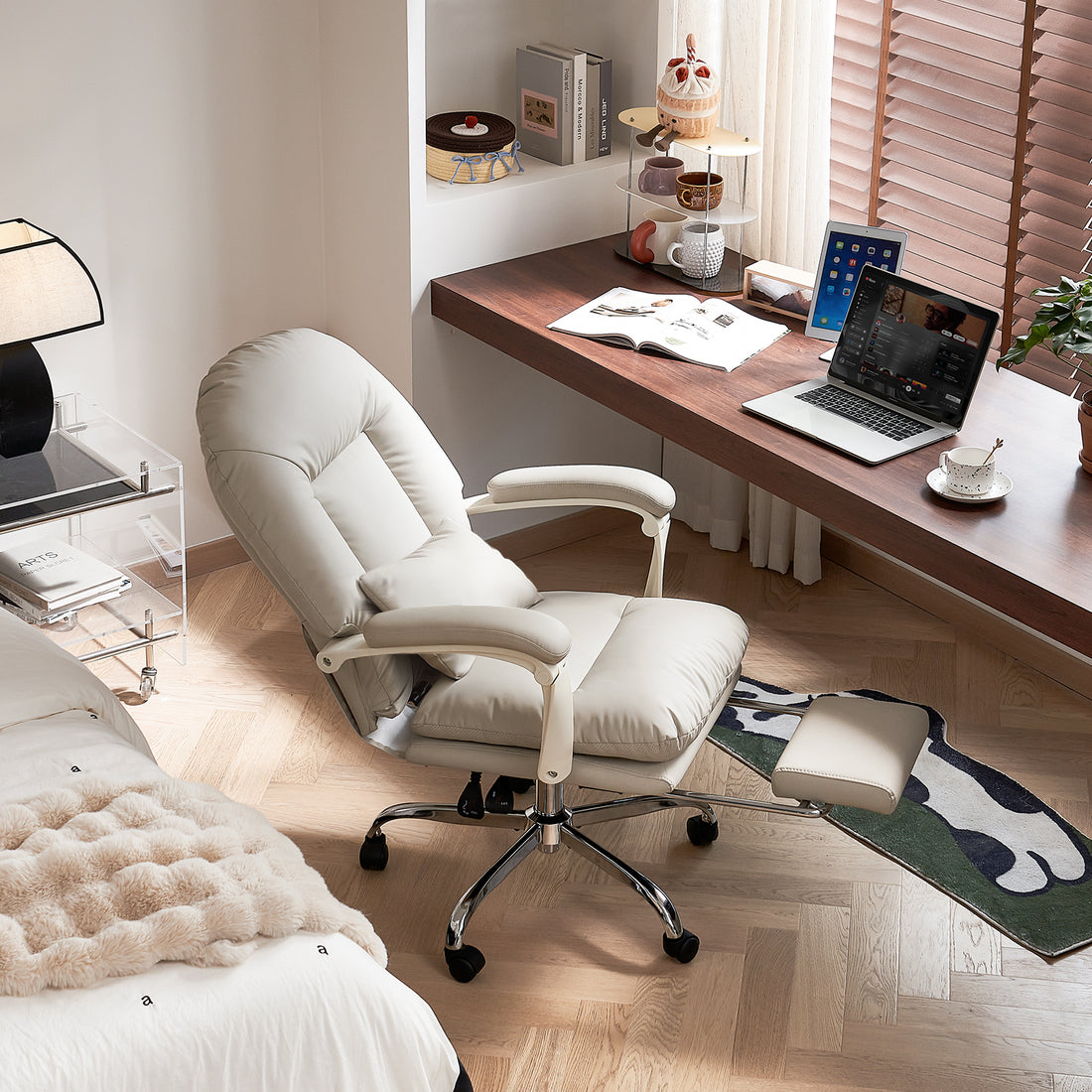 EMIAH C586 Ergonomic Ultra-Comfortable Office Chair with Foot Rest