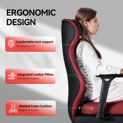 EMIAH GT100 Ergonomic Gaming Office Chair with Foot Rest