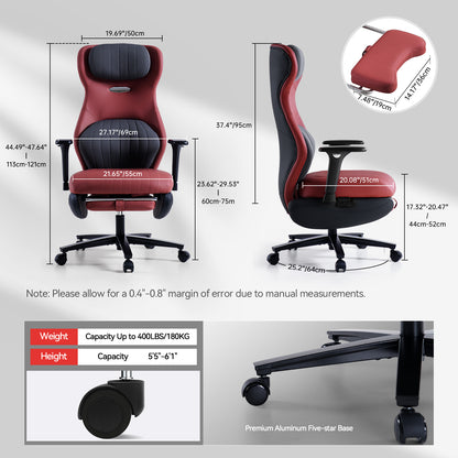 EMIAH GT100 Ergonomic Gaming Office Chair with Foot Rest