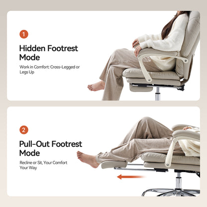 EMIAH C586 Ergonomic Ultra-Comfortable Office Chair with Foot Rest