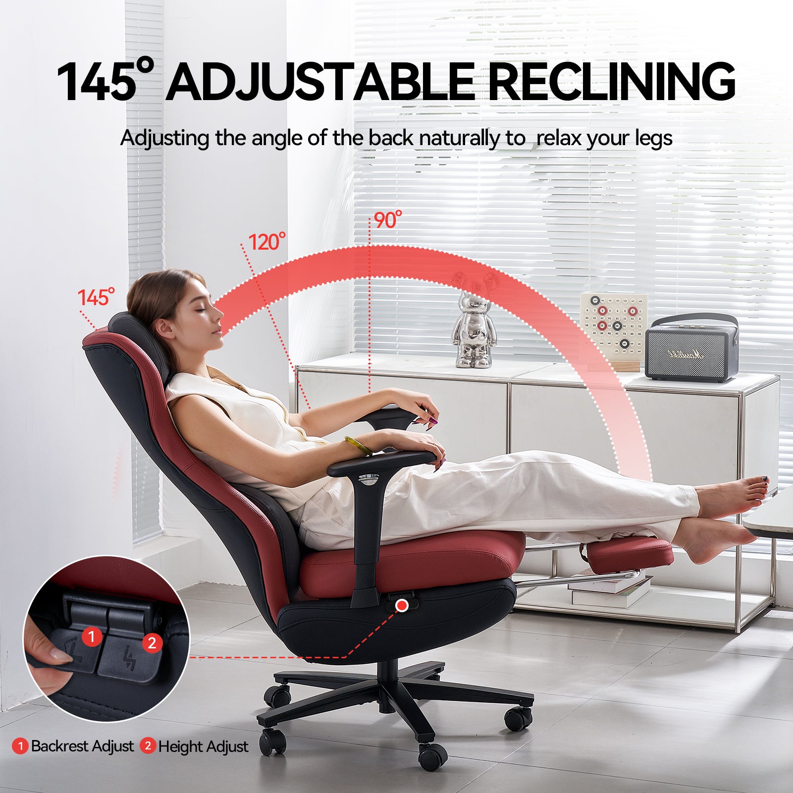 EMIAH GT100 Ergonomic Gaming Office Chair with Foot Rest