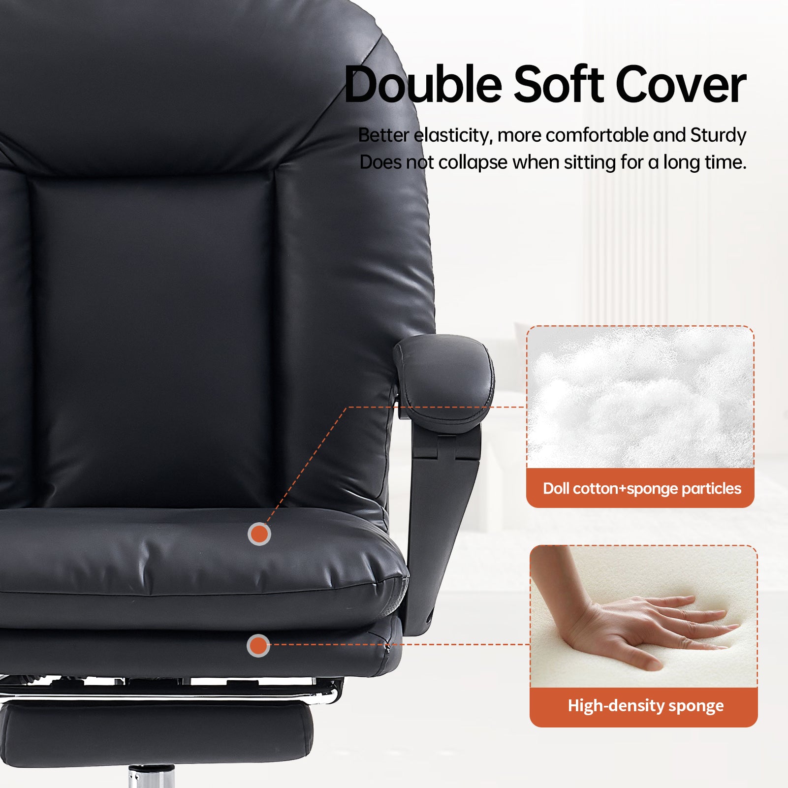 EMIAH C586 Ergonomic Ultra-Comfortable Office Chair with Foot Rest