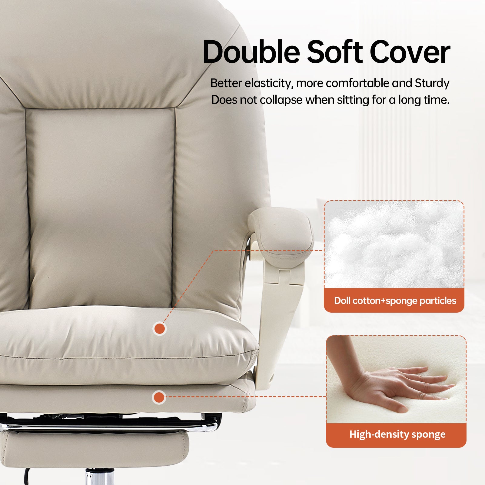 EMIAH C586 Ergonomic Ultra-Comfortable Office Chair with Foot Rest