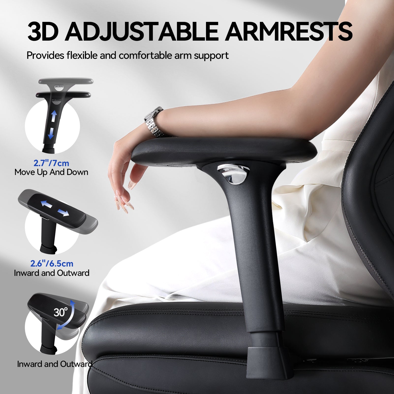 EMIAH GT100 Ergonomic Gaming Office Chair with Foot Rest