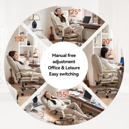 EMIAH C586 Ergonomic Ultra-Comfortable Office Chair with Foot Rest