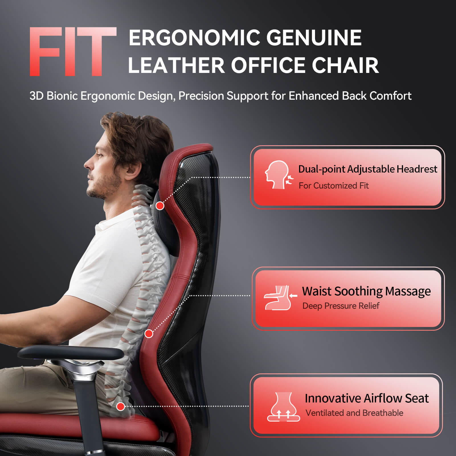 EMIAH GT100 Electric Smart Ergonomics Leather Chair