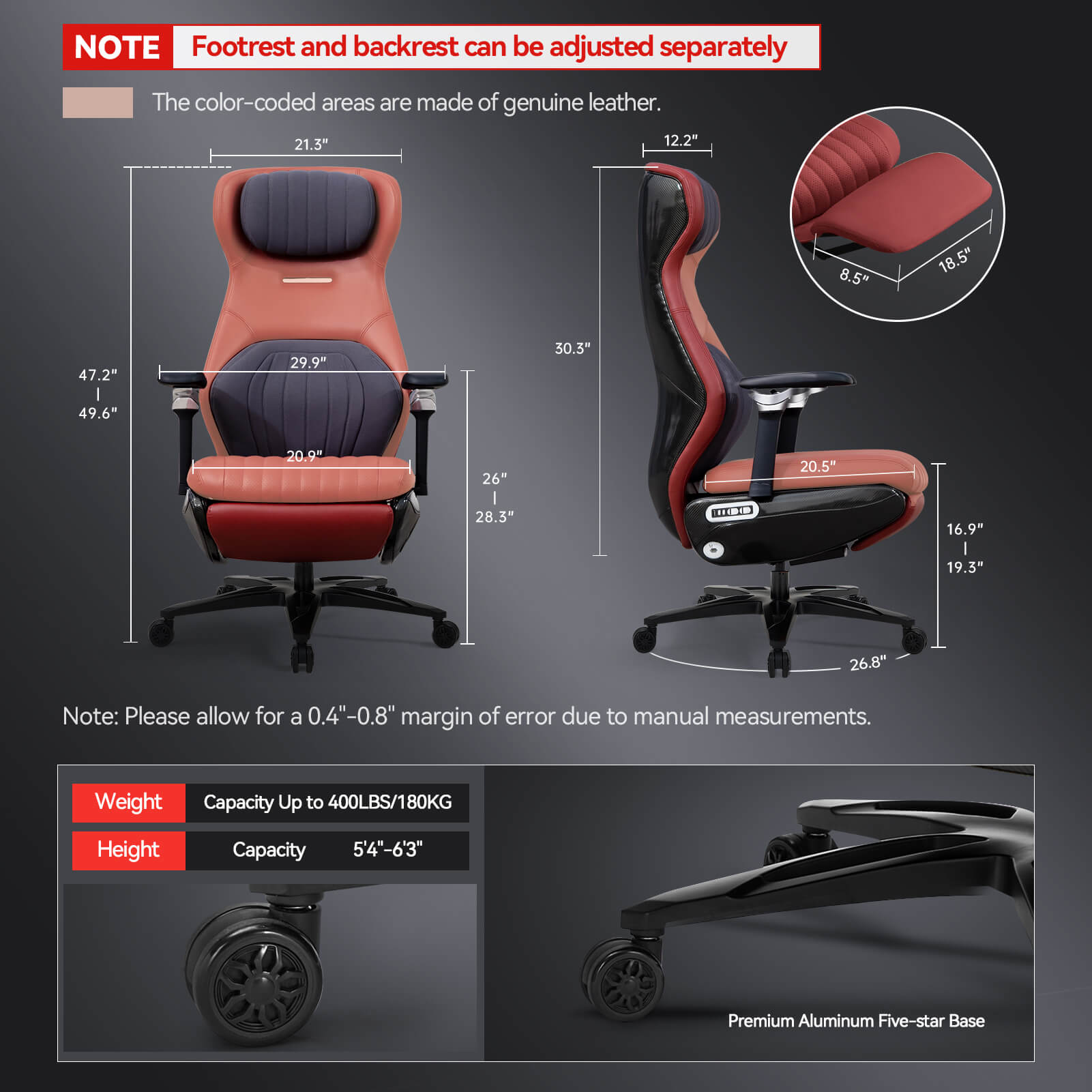 EMIAH GT100 Electric Smart Ergonomics Leather Chair