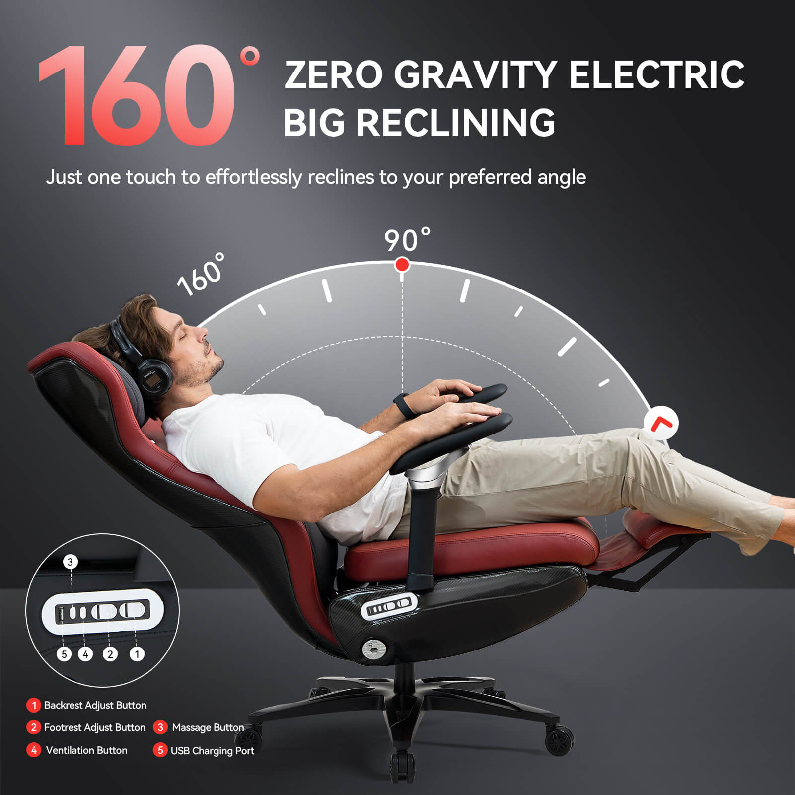 EMIAH GT100 Electric Smart Ergonomics Leather Chair