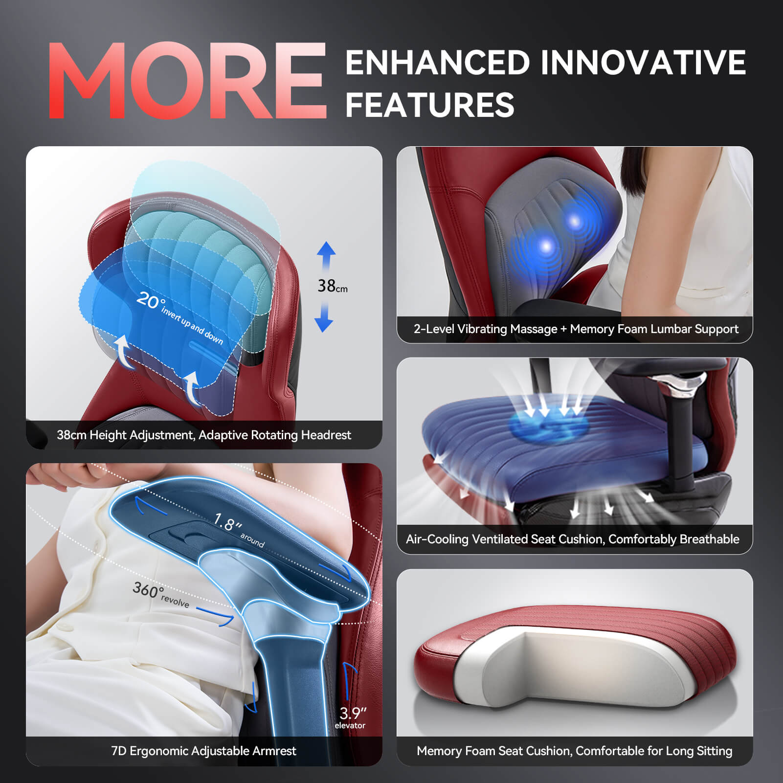 EMIAH GT100 Electric Smart Ergonomics Leather Chair