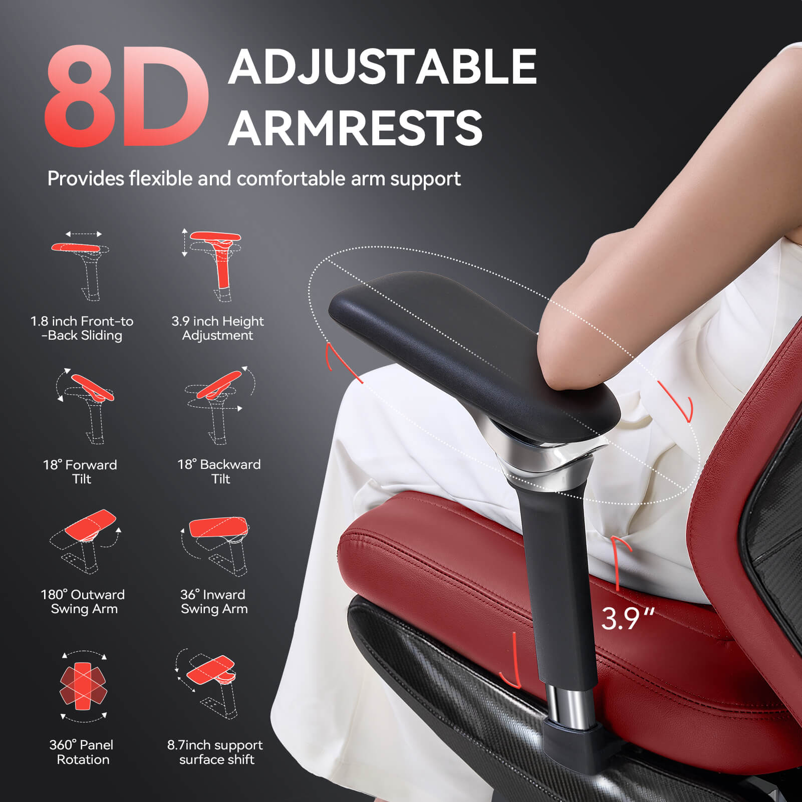 EMIAH GT100 Electric Smart Ergonomics Leather Chair